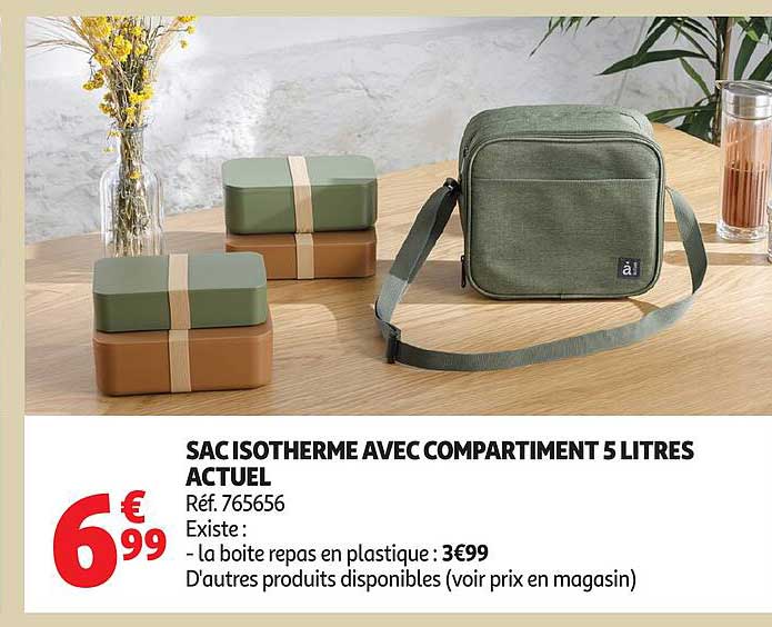 SAC ISOTHERME AVEC COMPARTIMENT 5 LITRES