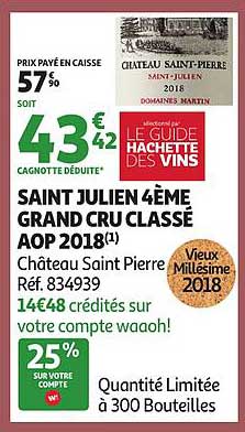 SAINT JULIEN 4ÈME GRAND CRU CLASSÉ AOP 2018