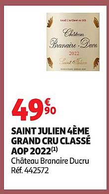 SAINT JULIEN 4ÈME GRAND CRU CLASSÉ AOP 2022