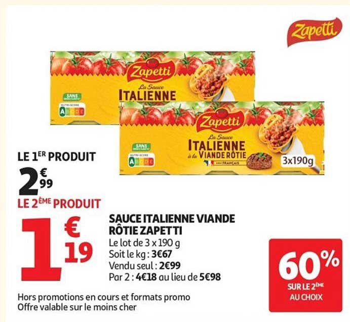 SAUCE ITALIENNE VIANDE RÔTIE ZAPETTI
