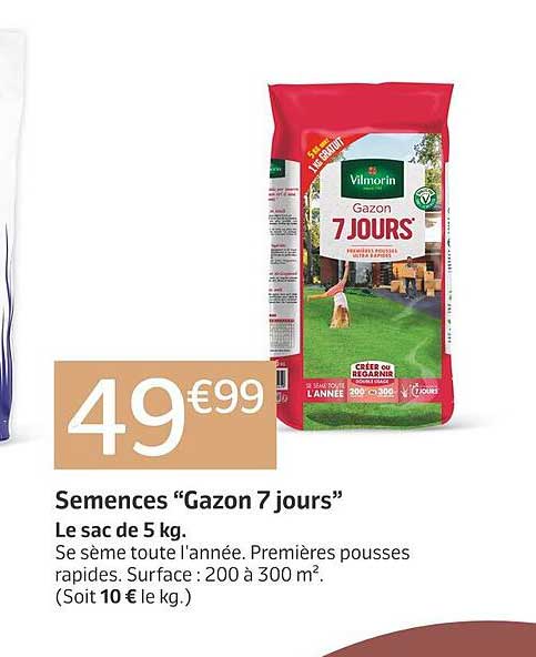 Semences "Gazon 7 jours"