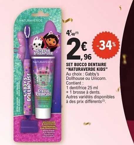 SET BUCCO DENTAIRE “NATURAVERDE KIDS”