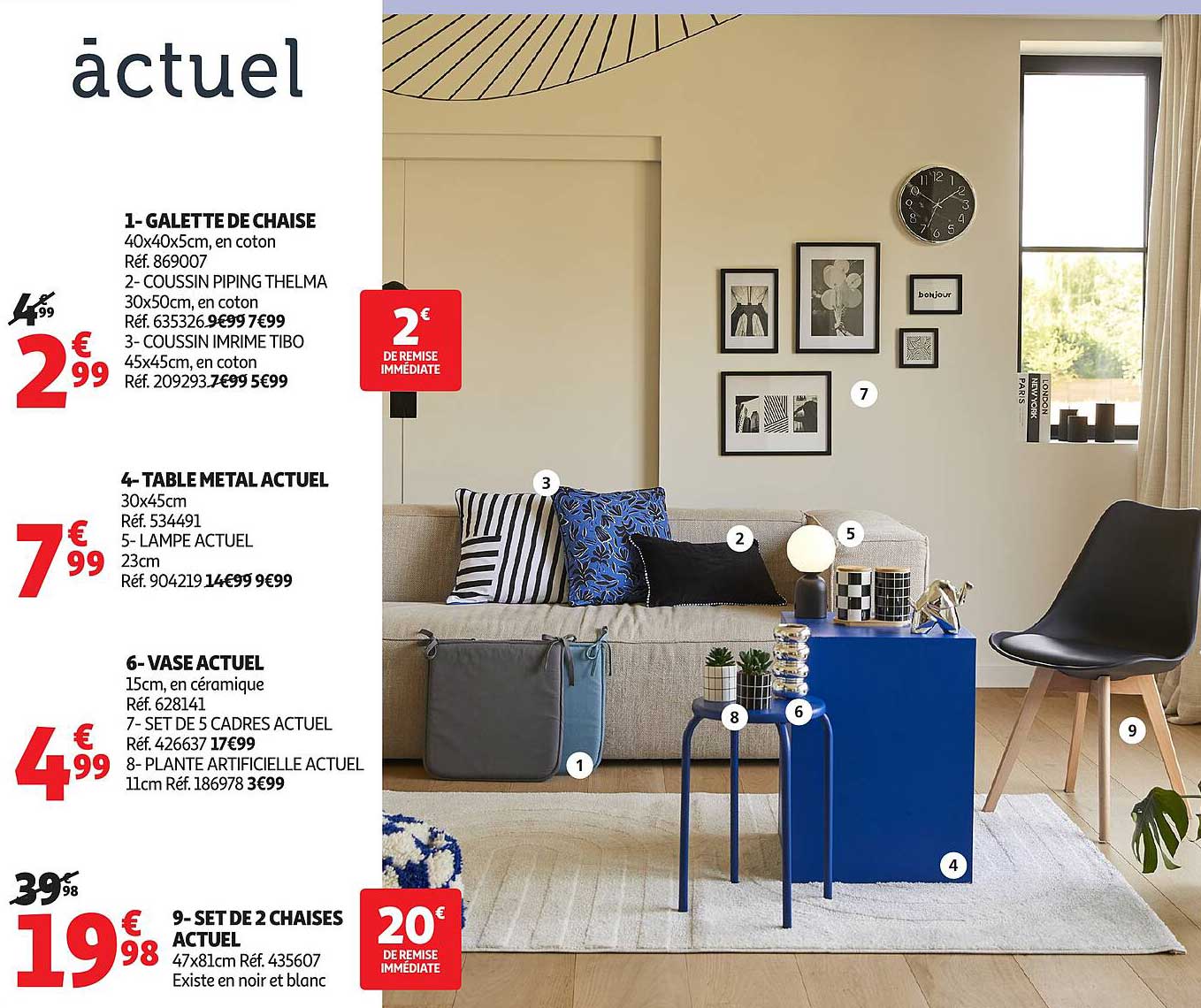 SET DE 2 CHAISES ACTUEL