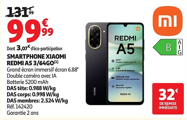SMARTPHONE XIAOMI REDMI A5 3/64GO