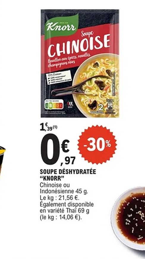 SOUPE DÉSHYDRATÉE "KNORR"