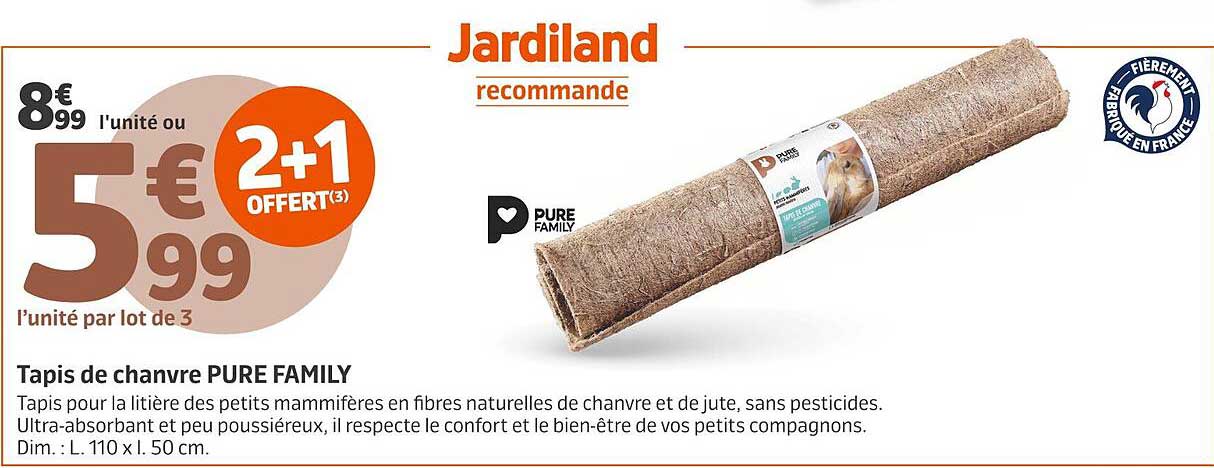 Tapis de chanvre PURE FAMILY