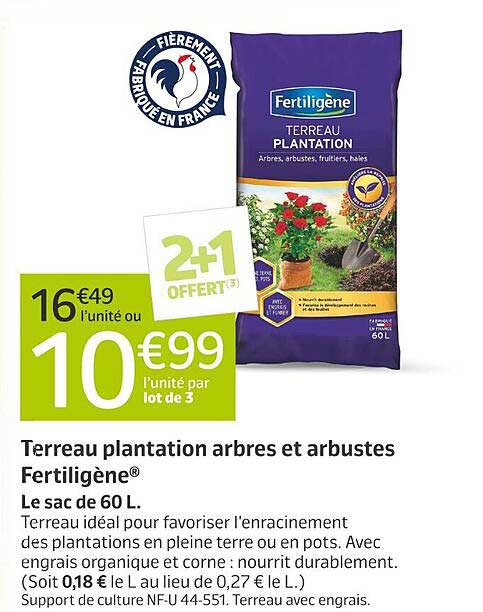 Terreau plantation arbres et arbustes Fertiligène®
