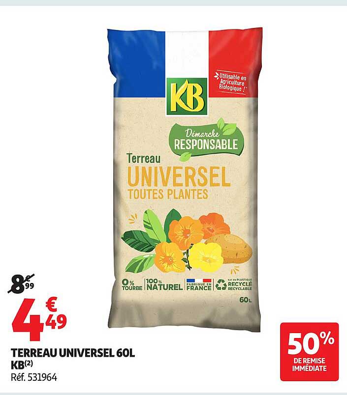 TERREAU UNIVERSEL 60L