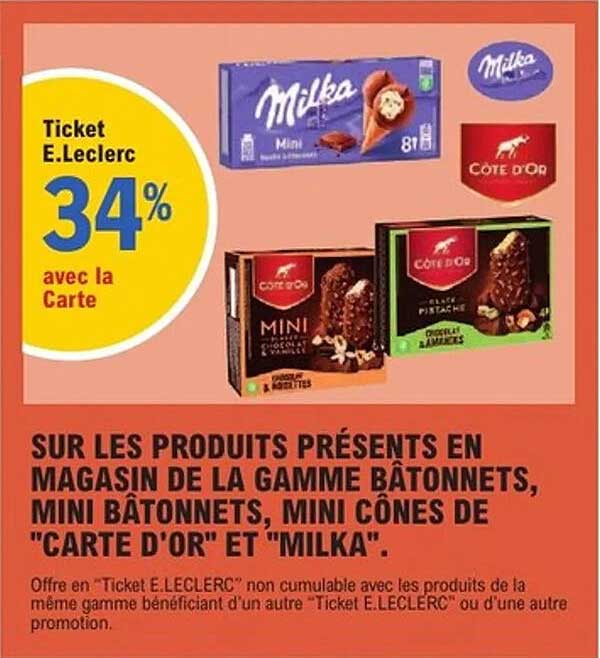 Ticket E.Leclerc 34% avec la Carte