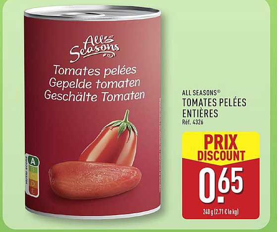 TOMATES PELÉES ENTIÈRES