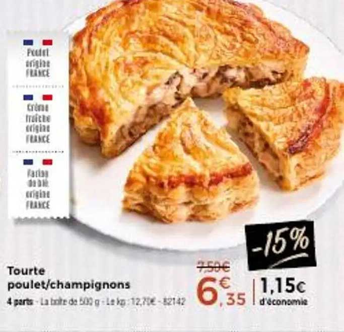 Tourte poulet/champignons