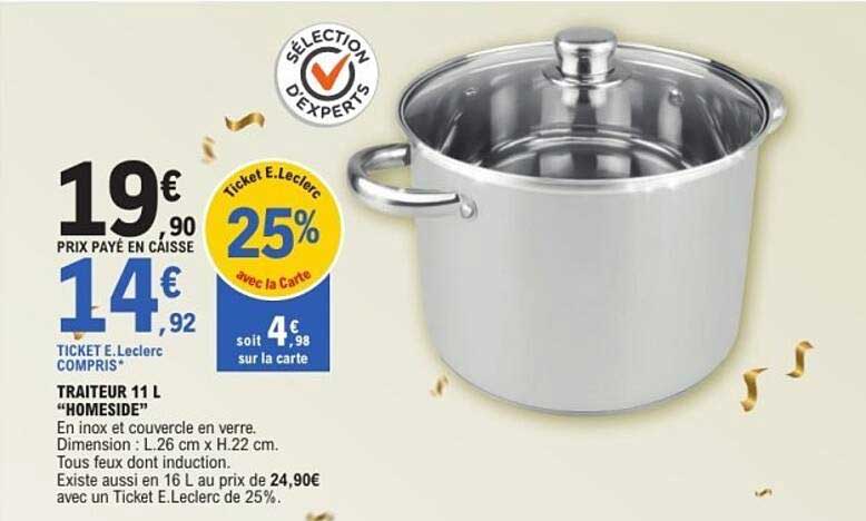 TRAITEUR 11 L "HOMESIDE"