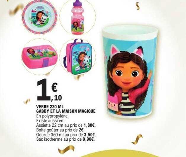 VERRE 220 ML GABBY ET LA MAISON MAGIQUE