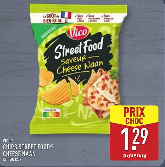 VICO CHIPS STREET FOOD® SAVEUR CHEESE NAAN