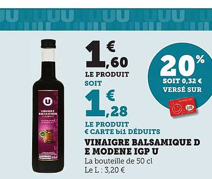 Vinaigre Balsamique D E Modène IGP U