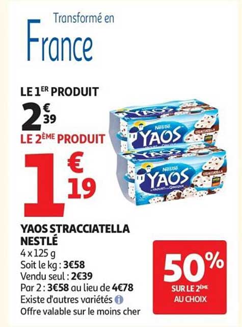 YAOS STRACCIATELLA NESTLÉ