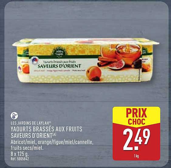 YAOURTS BRASSÉS AUX FRUITS SAVEURS D'ORIENT