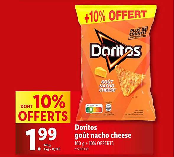 Doritos goût nacho cheese