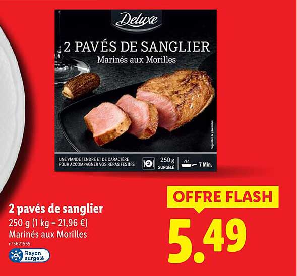 2 pavés de sanglier Marinés aux Morilles