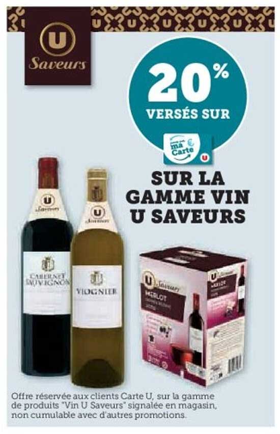 20% VERSÉS SUR LA GAMME VIN U SAVEURS