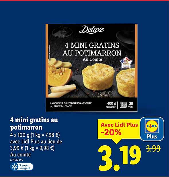 4 mini gratins au potimarron