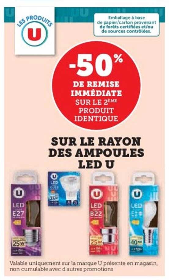 -50% DE REMISE IMMÉDIATE SUR LE 2ÈME PRODUIT IDENTIQUE