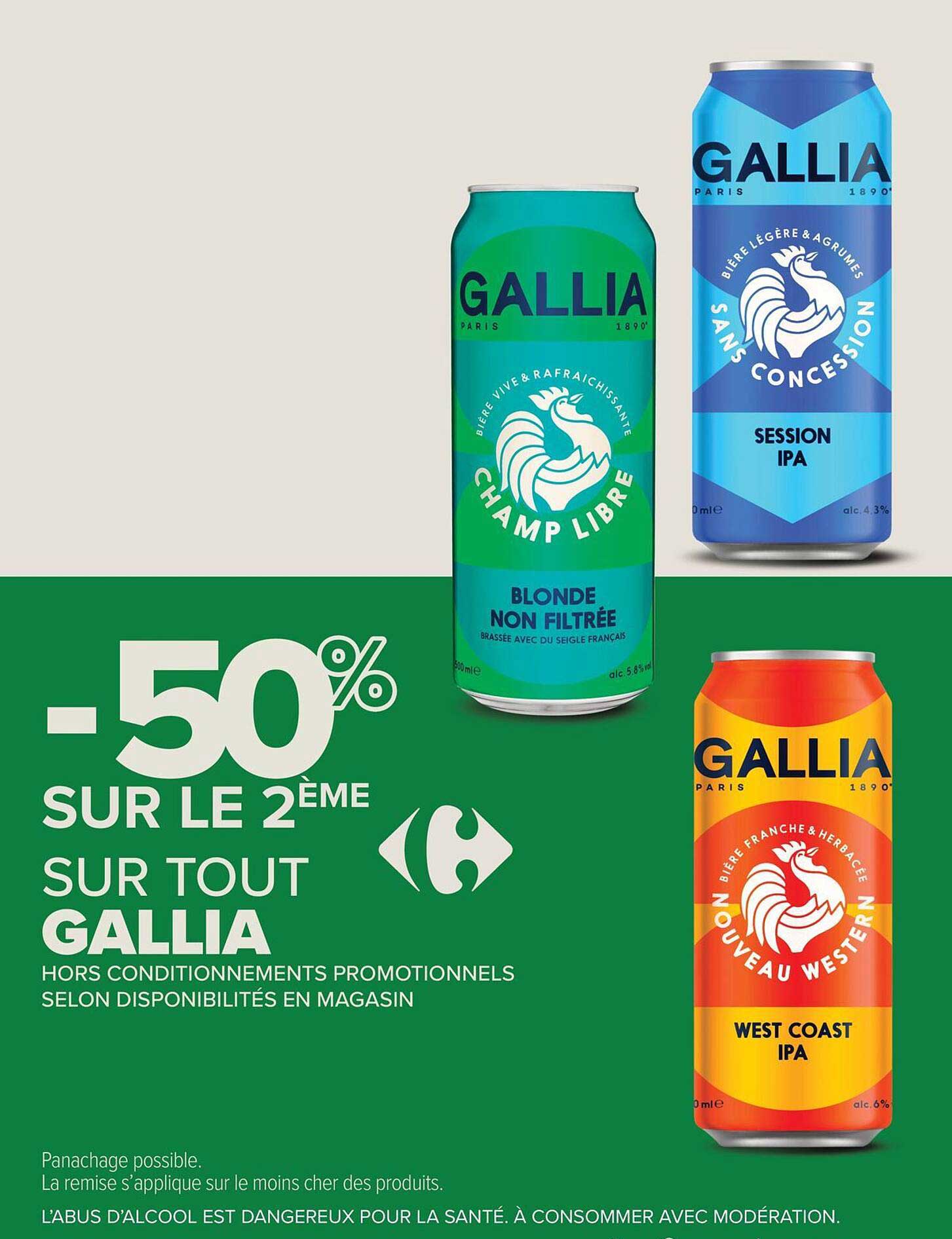 50% SUR LE 2ème SUR TOUT GALLIA