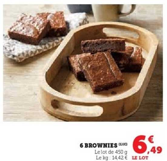 6 BROWNIES (31 €/kg)