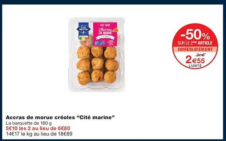 Accras de morue créoles “Cité marine”