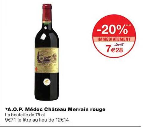 A.O.P. Médoc Château Merrain rouge