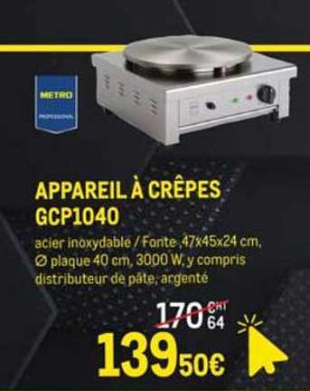 APPAREIL À CRÊPES GCP1040