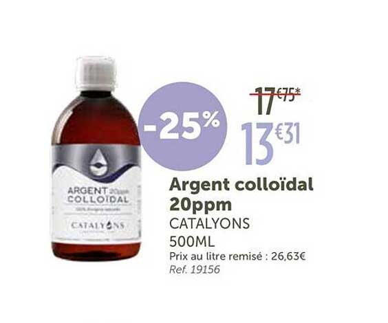 Argent colloïdal 20ppm