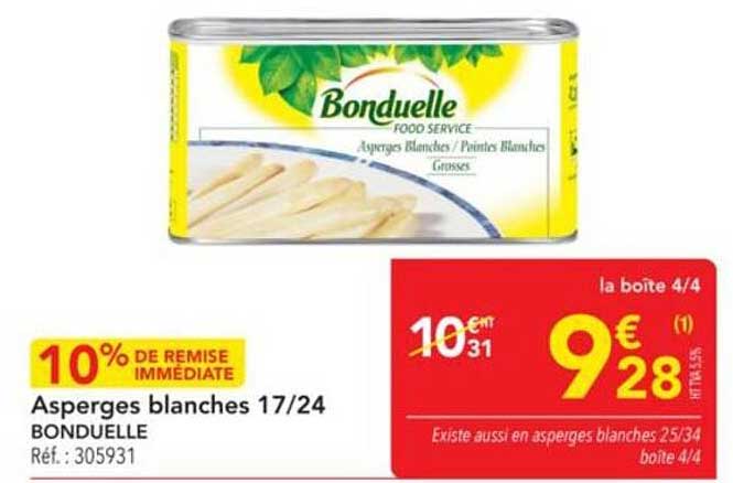 Asperges blanches 17/24 BONDUELLE