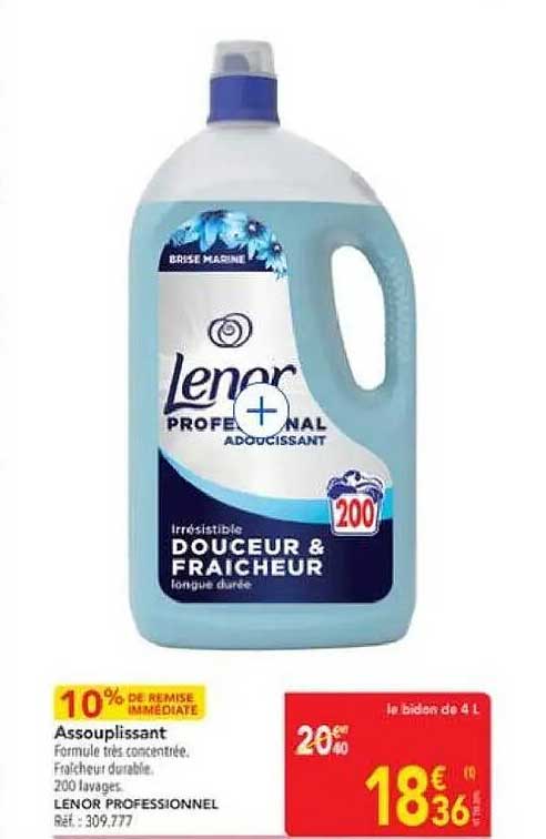 Assouplissant Lenor Professionnel - 10% de remise immédiate