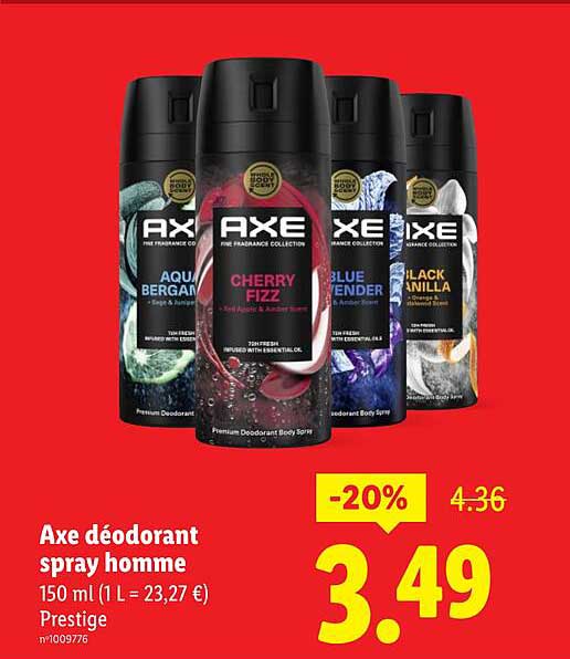 Axe déodorant spray homme