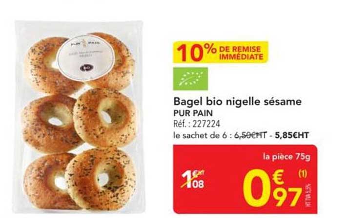 Bagel bio nigelle sésame