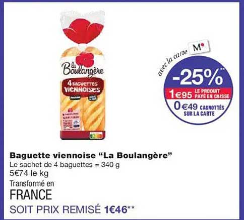 Baguette viennoise "La Boulangère"