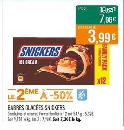 BARRES GLACÉES SNICKERS