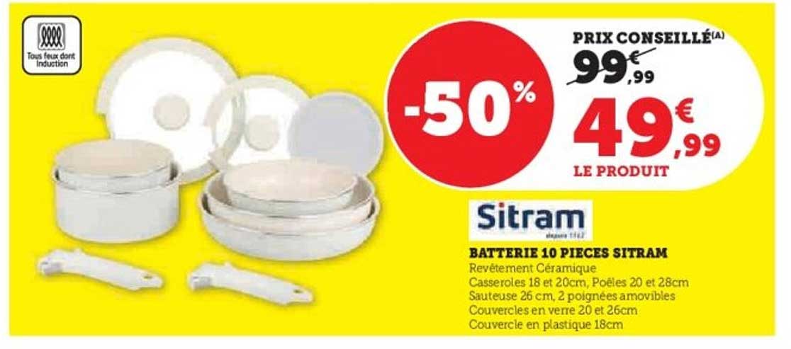 Batterie 10 pièces Sitram