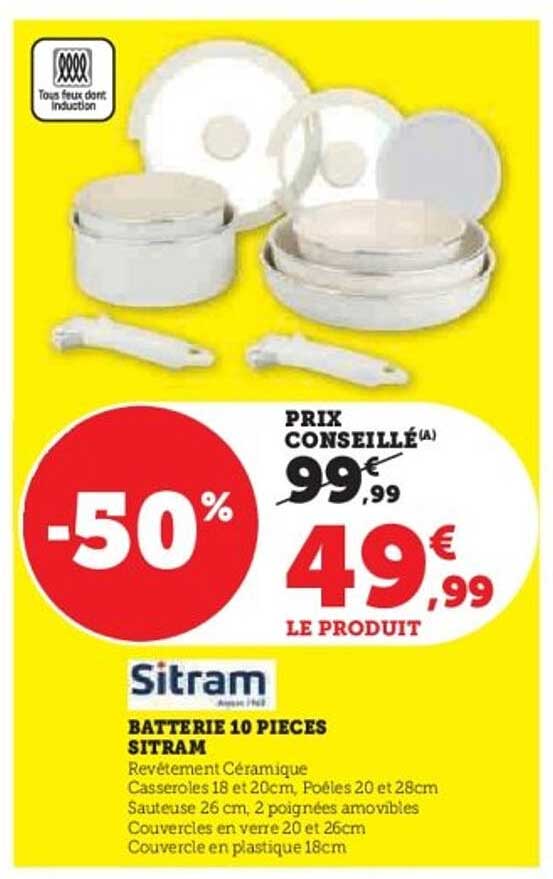 Batterie 10 pièces Sitram