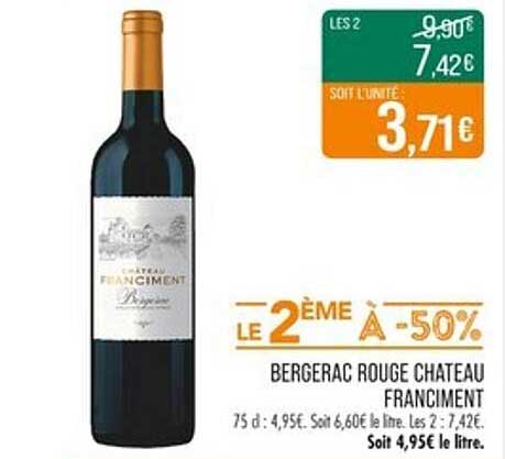 BERGERAC ROUGE CHATEAU FRANCIMENT