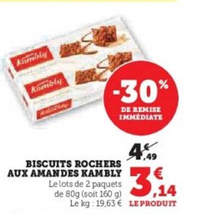 BISCUITS ROCHERS AUX AMANDES KAMBLY
