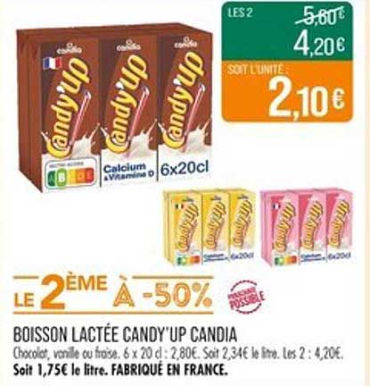 Boisson lactée Candy'Up Candia