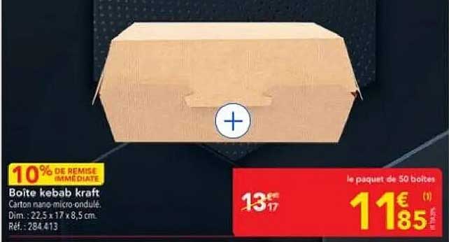 Boite kebab kraft