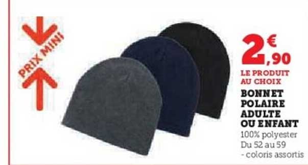 BONNET POLAIRE ADULTE OU ENFANT