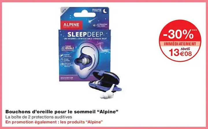 Bouchons d’oreille pour le sommeil “Alpine”