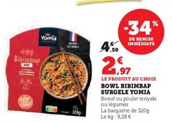 BOWL BIBIMBAP SURGELE YOMIA