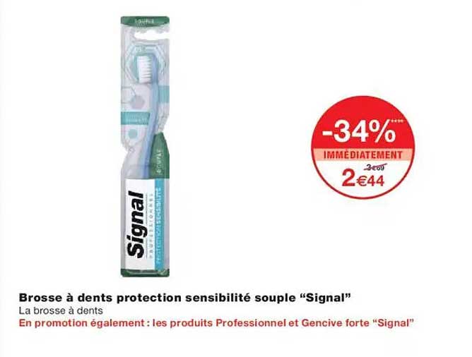 Brosse à dents protection sensibilité souple “Signal”