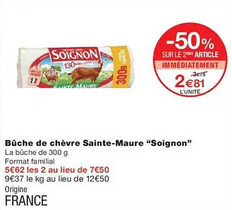 Bûche de chèvre Sainte-Maure “Soignon”