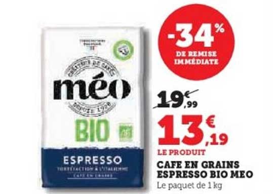 CAFE EN GRAINS ESPRESSO BIO MEO